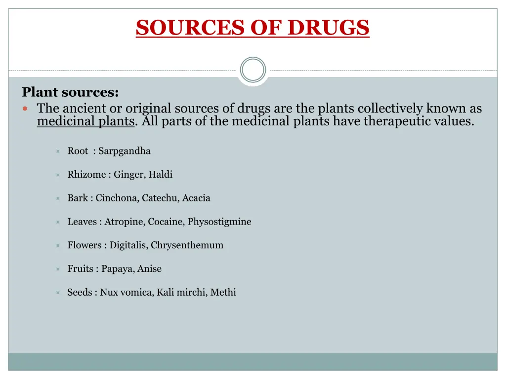 sources of drugs