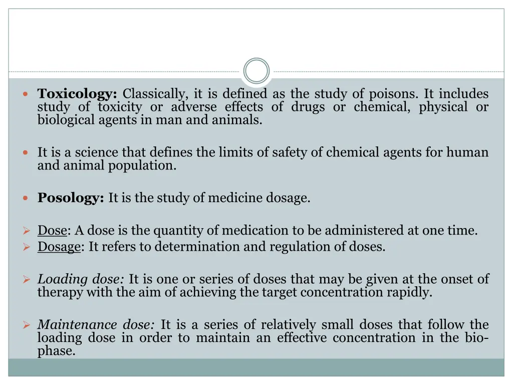 toxicology classically it is defined as the study