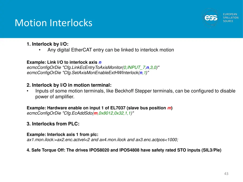 motion interlocks