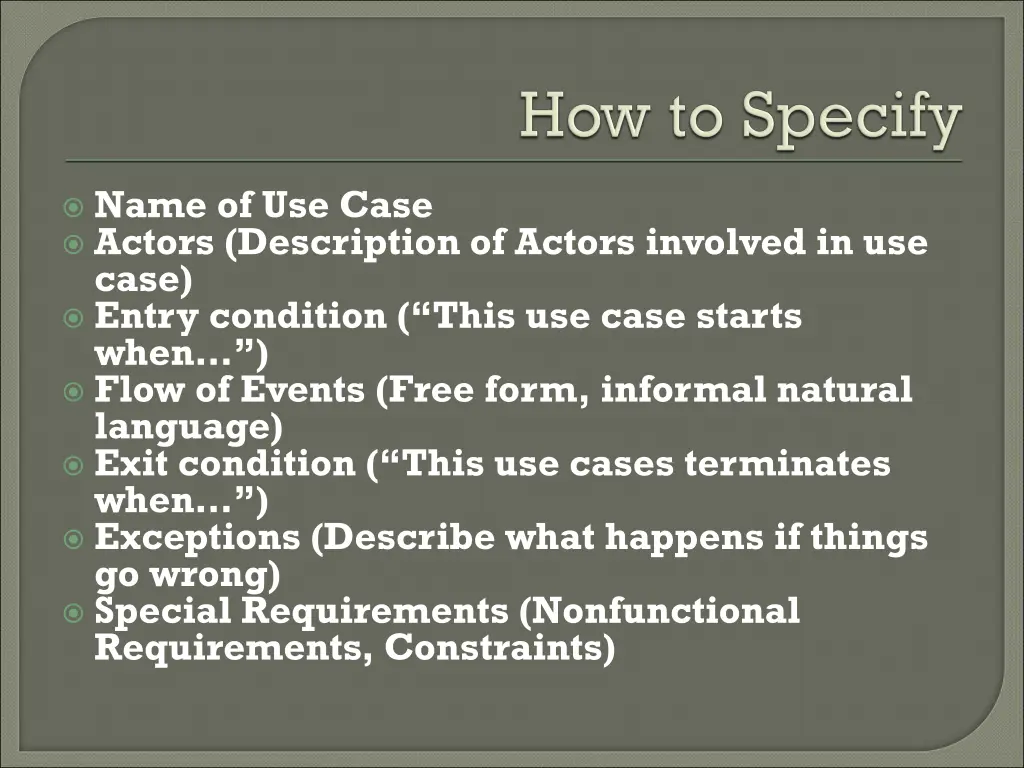 name of use case actors description of actors