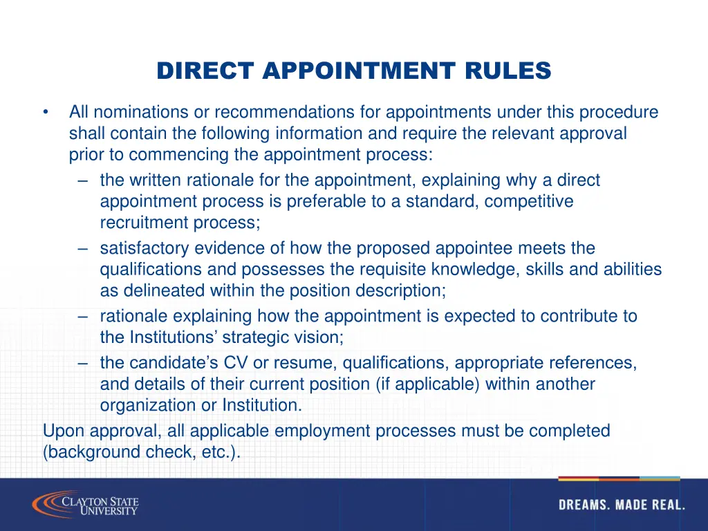 direct appointment rules 1