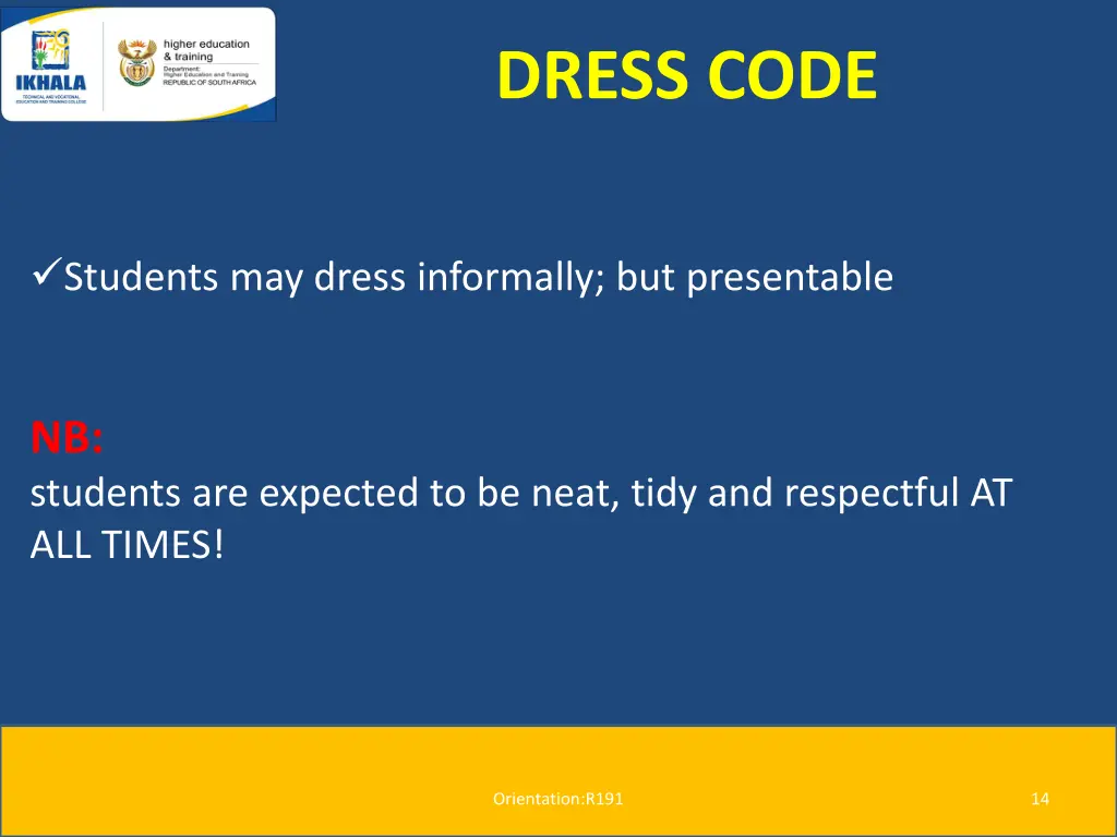 dress code