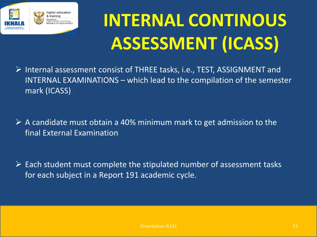 internal continous assessment icass