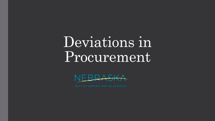 deviations in procurement