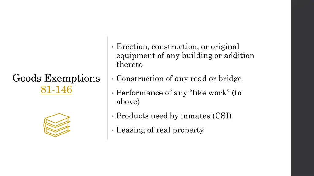 erection construction or original equipment