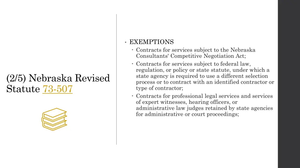 exemptions contracts for services subject