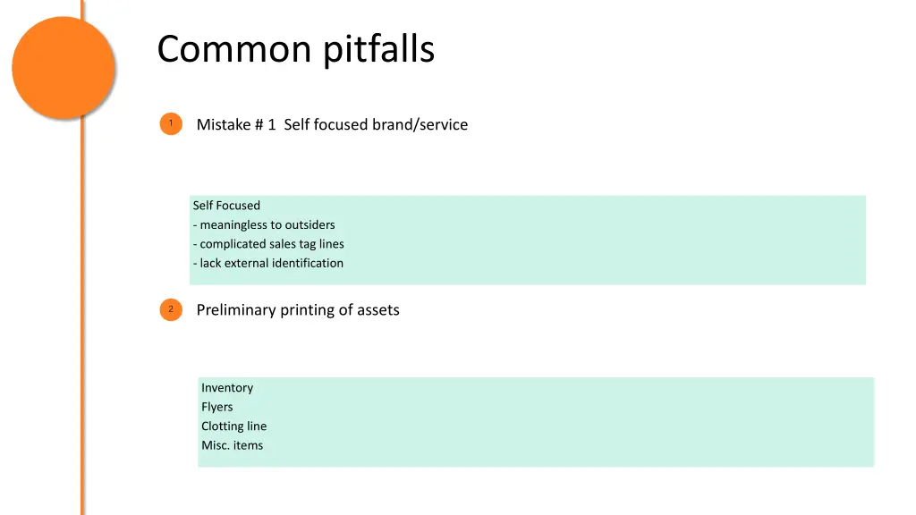 common pitfalls