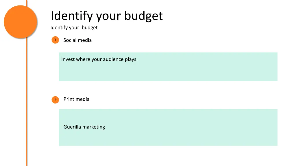 identify your budget identify your budget