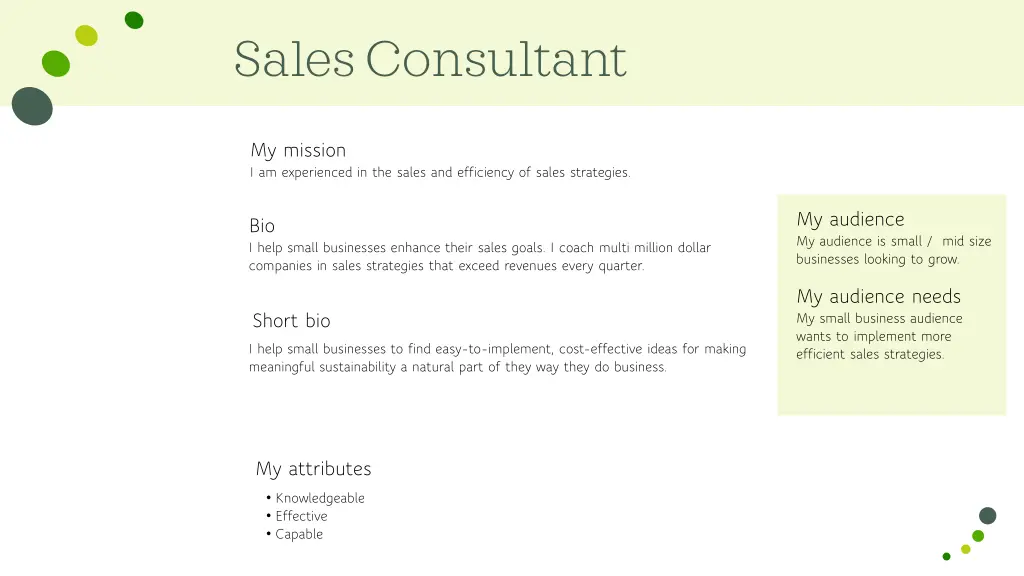 sales consultant