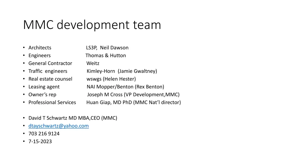 mmc development team