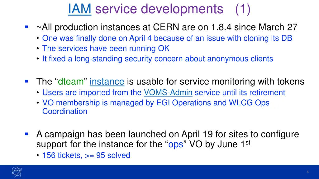 iam service developments 1