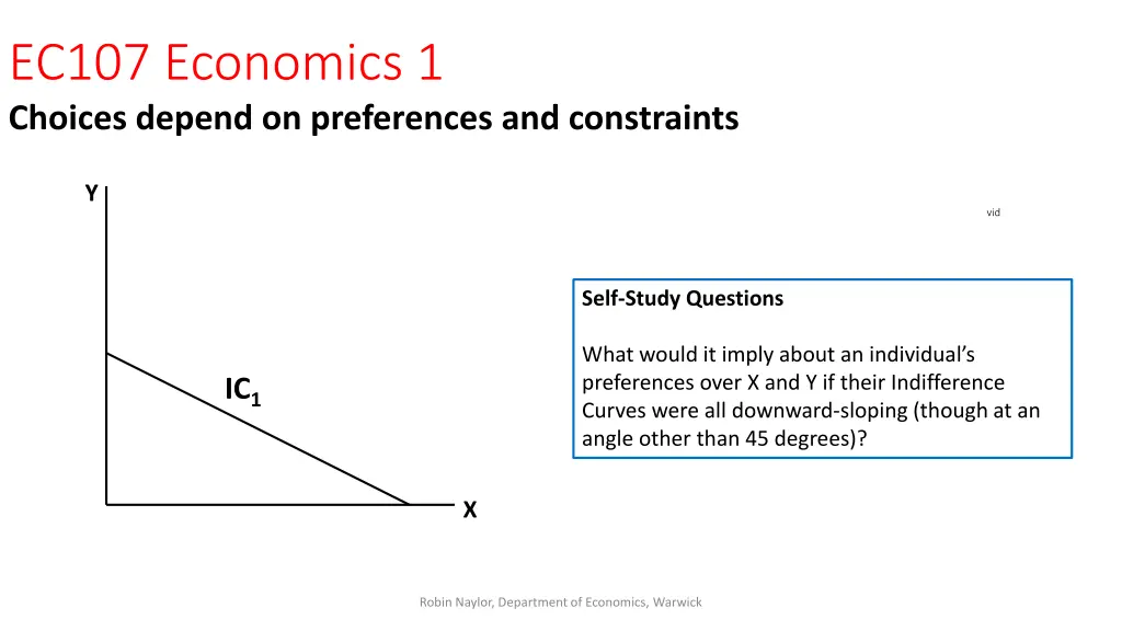 ec107 economics 1 choices depend on preferences 13