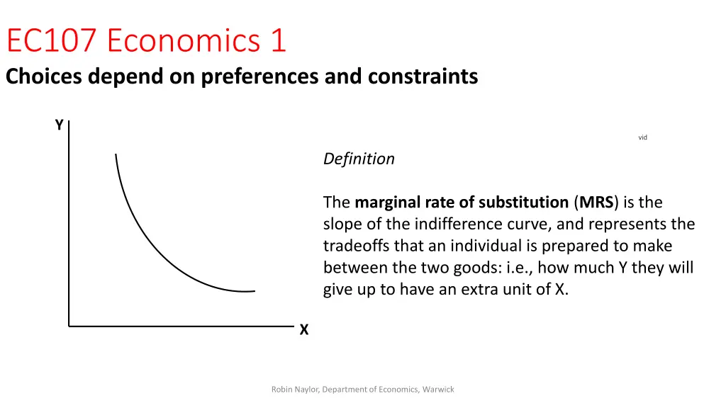 ec107 economics 1 choices depend on preferences 16