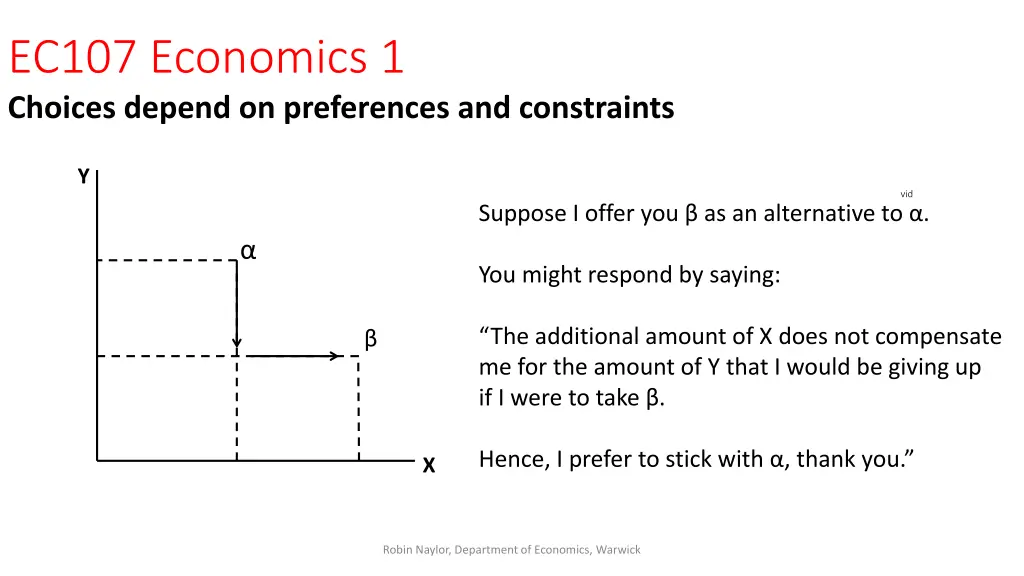 ec107 economics 1 choices depend on preferences 2