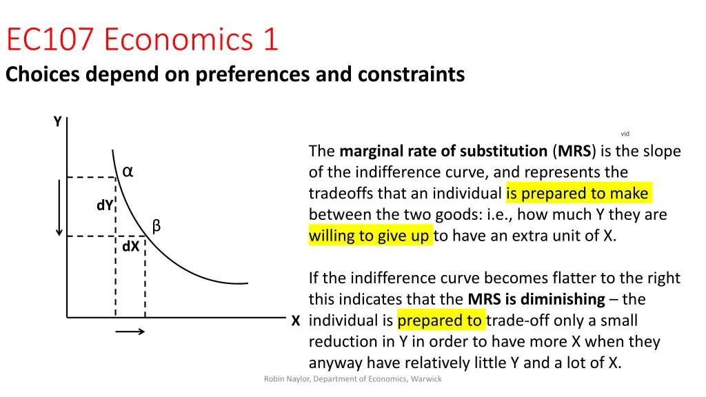 ec107 economics 1 choices depend on preferences 21