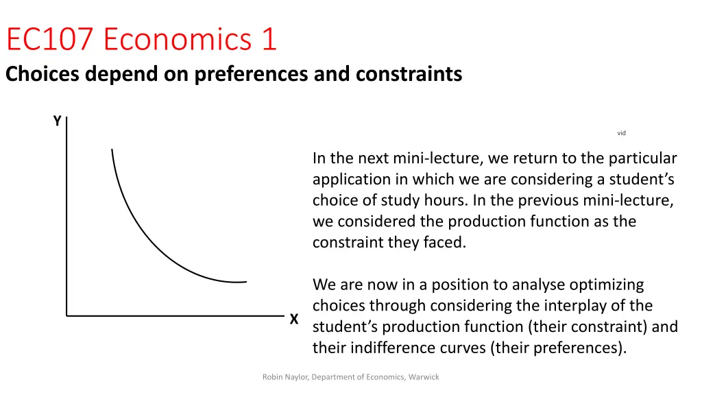 ec107 economics 1 choices depend on preferences 22