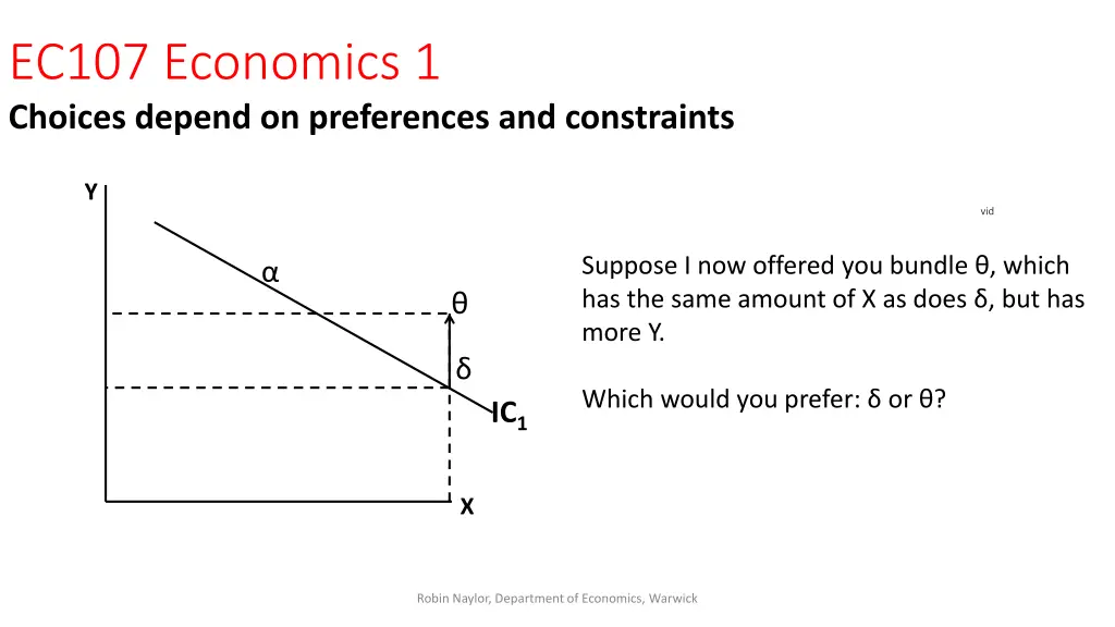 ec107 economics 1 choices depend on preferences 6