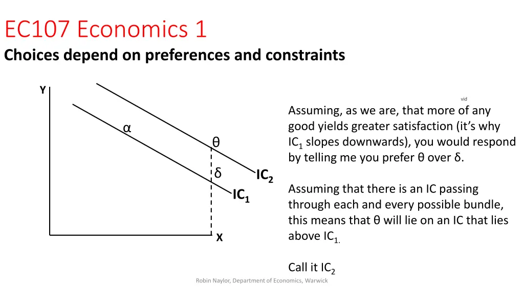 ec107 economics 1 choices depend on preferences 7