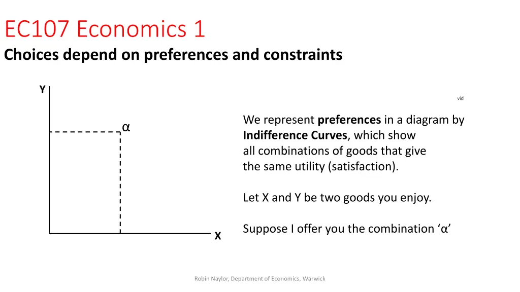 ec107 economics 1 choices depend on preferences