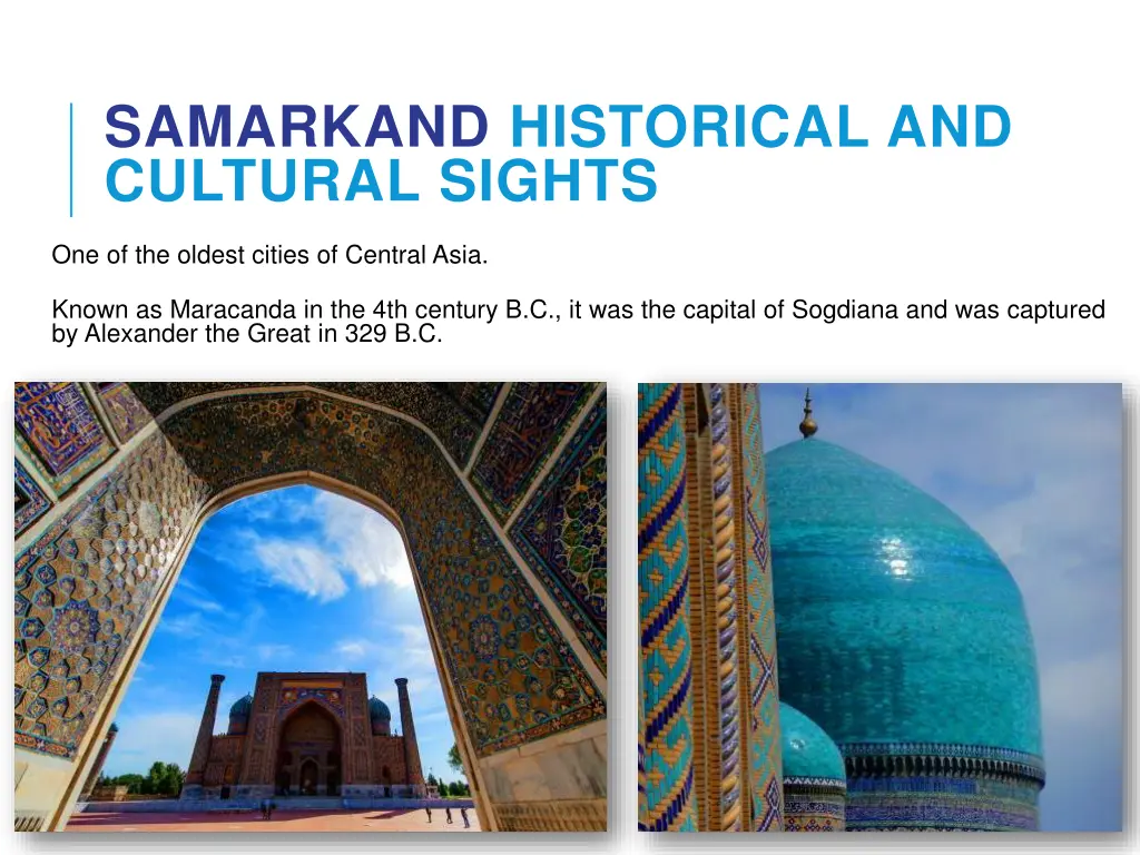 samarkand historical and cultural sights