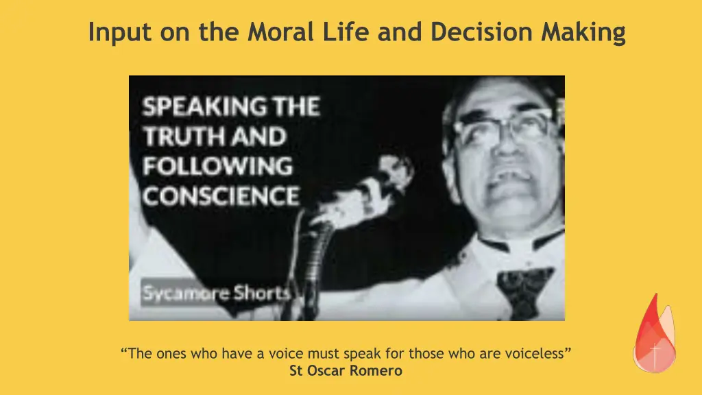 input on the moral life and decision making