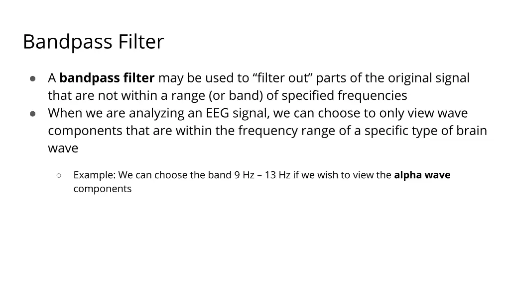 bandpass filter