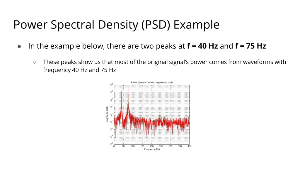 power spectral density psd example