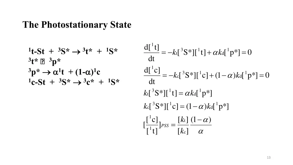 the photostationary state