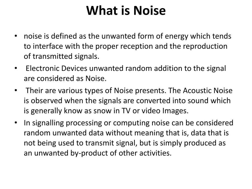 what is noise