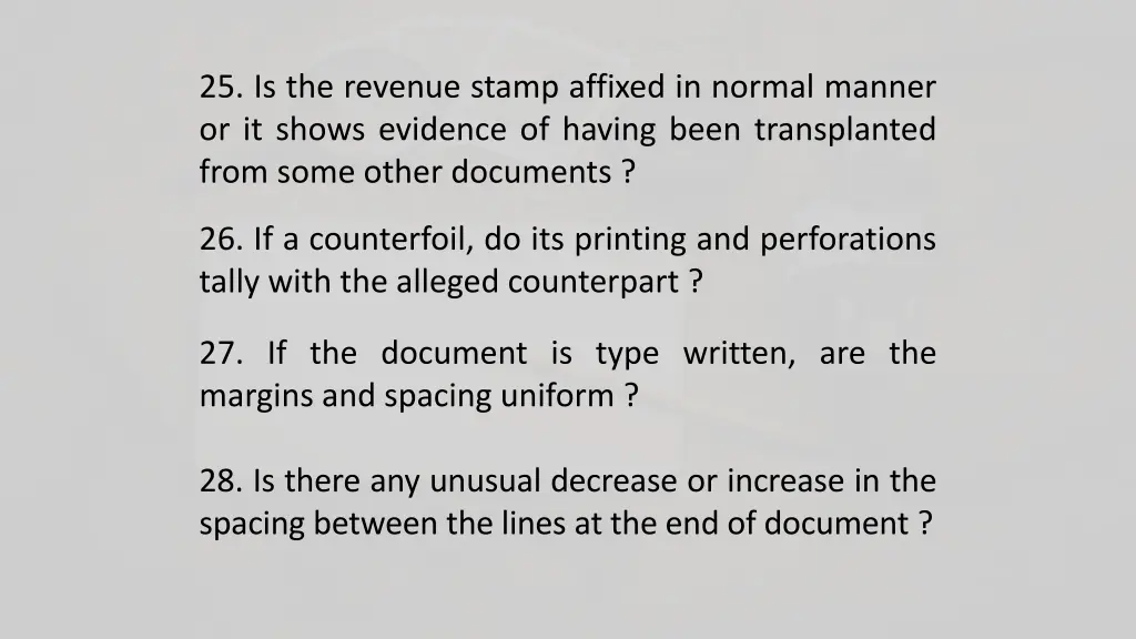 25 is the revenue stamp affixed in normal manner