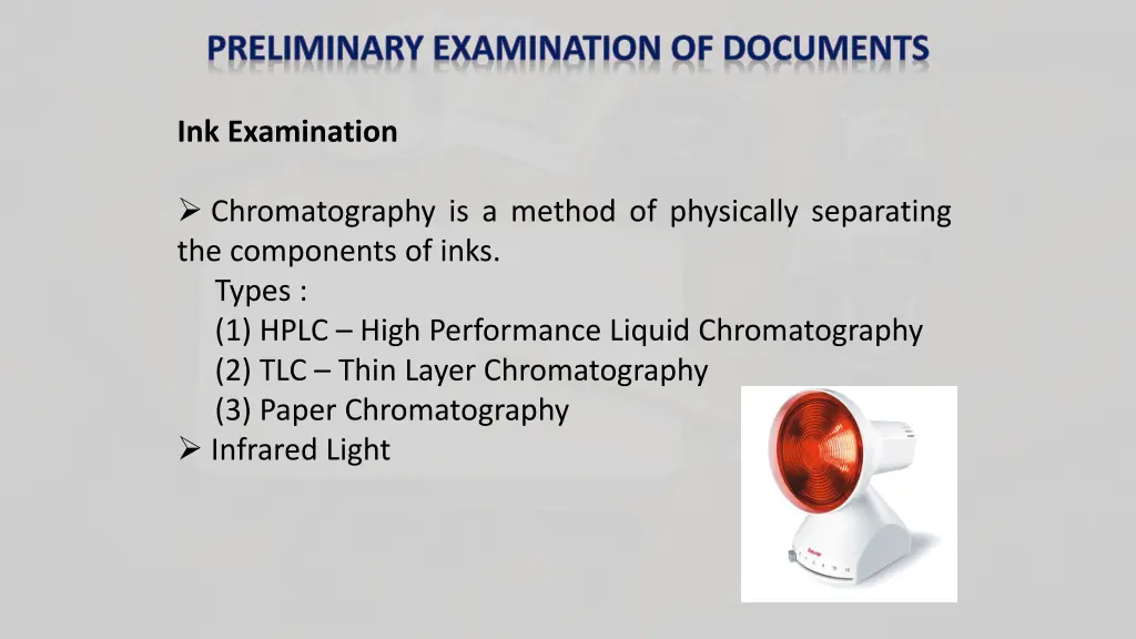 preliminary examination of documents 2