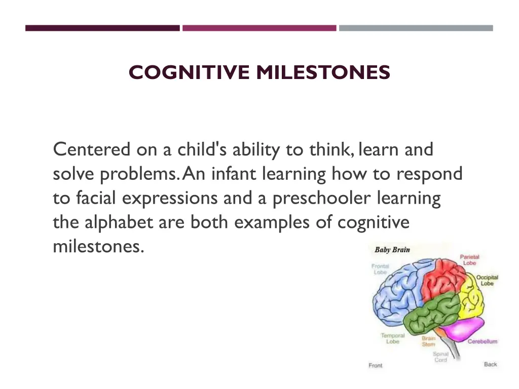 cognitive milestones