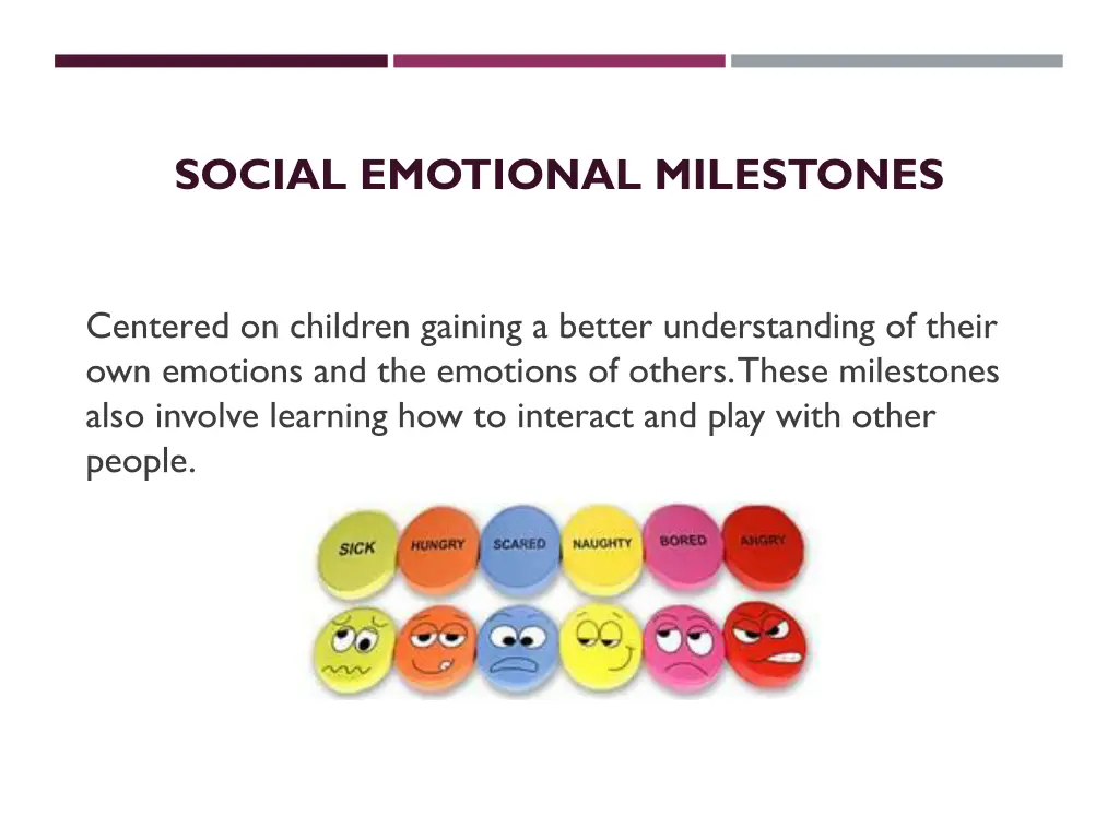 social emotional milestones