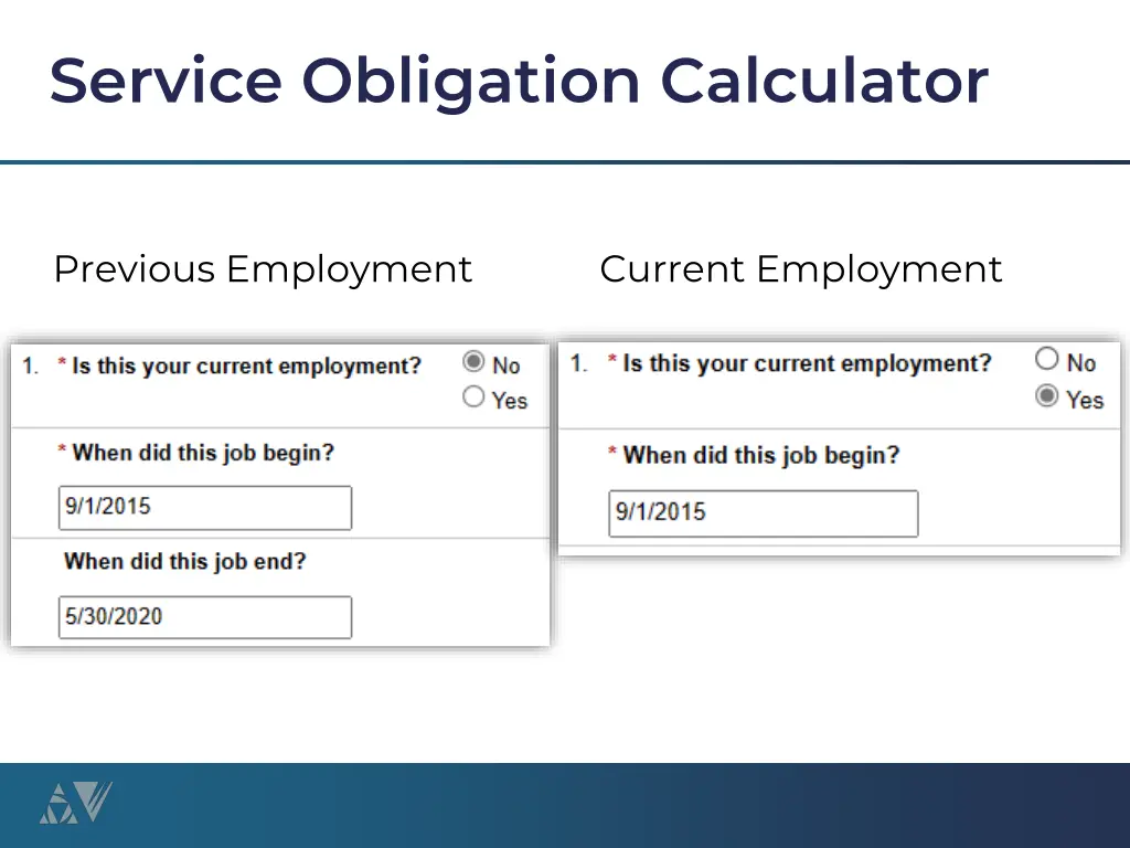 service obligation calculator