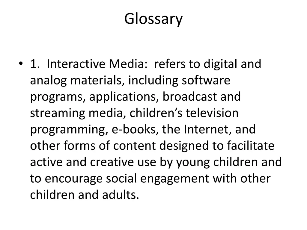 glossary