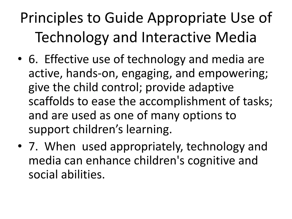 principles to guide appropriate use of technology 2