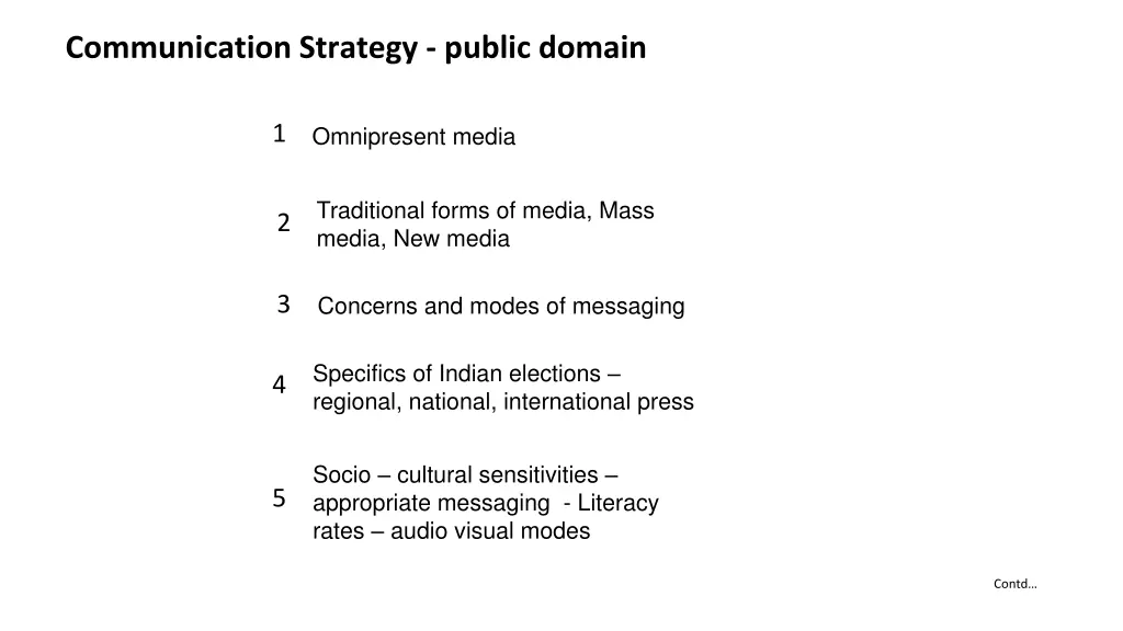 communication strategy public domain