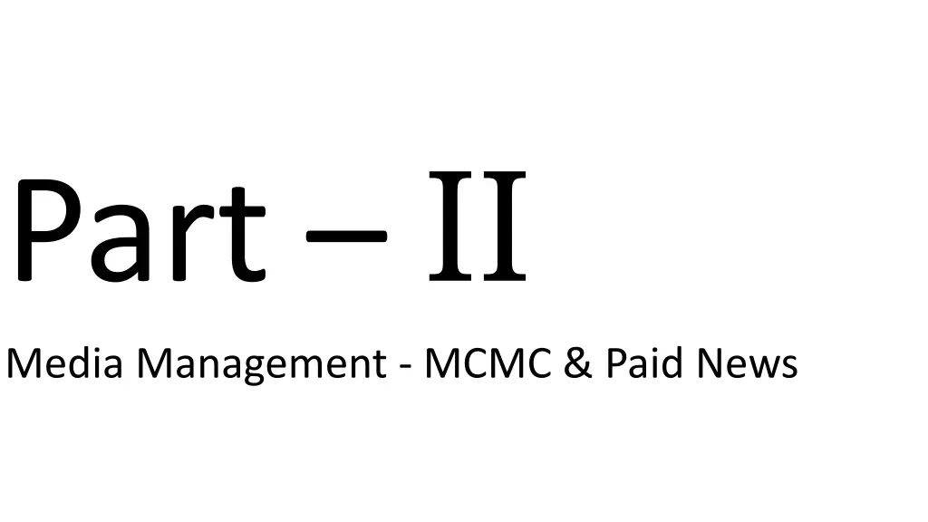 media management mcmc paid news