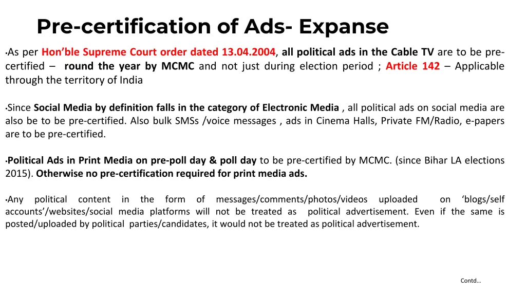 pre certification of ads expanse