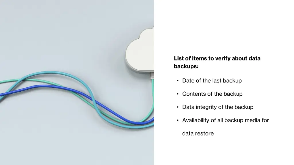 list of items to verify about data backups