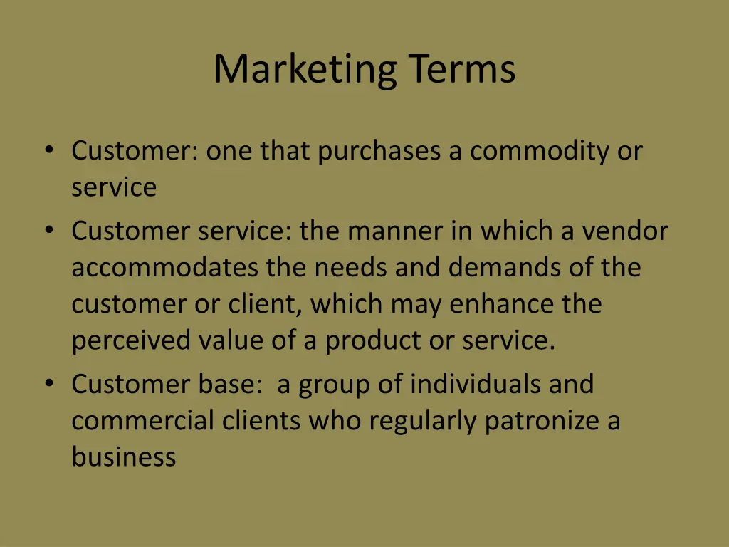 marketing terms 5