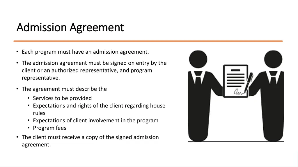 admission agreement admission agreement