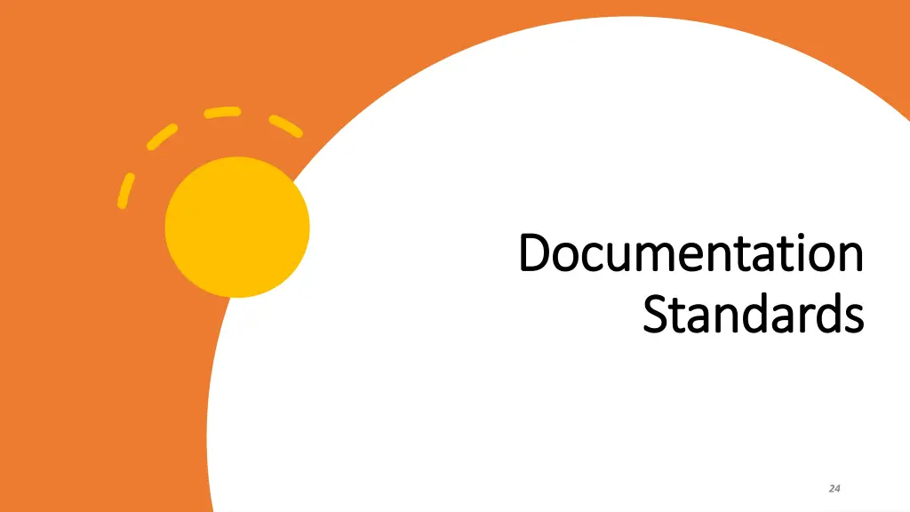 documentation documentation standards standards