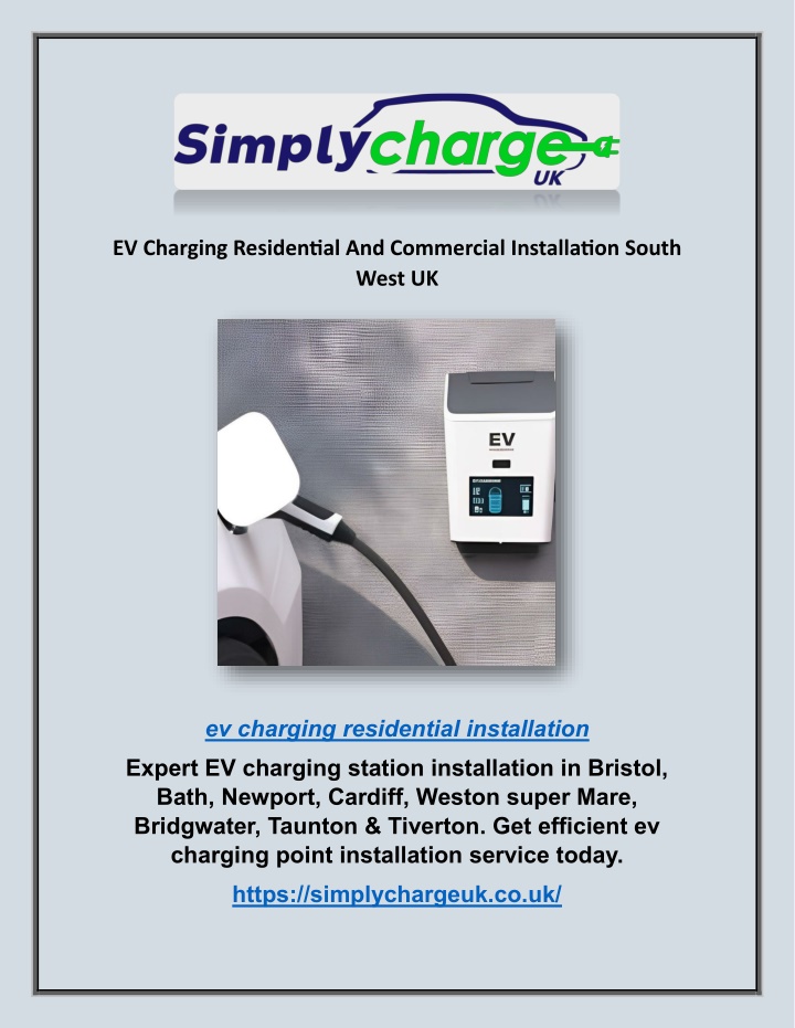 ev charging residential and commercial