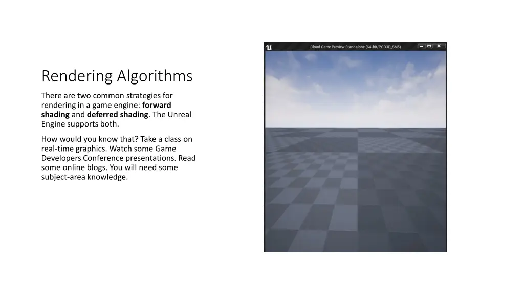 rendering algorithms