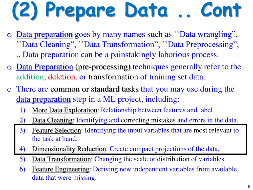 2 prepare data cont