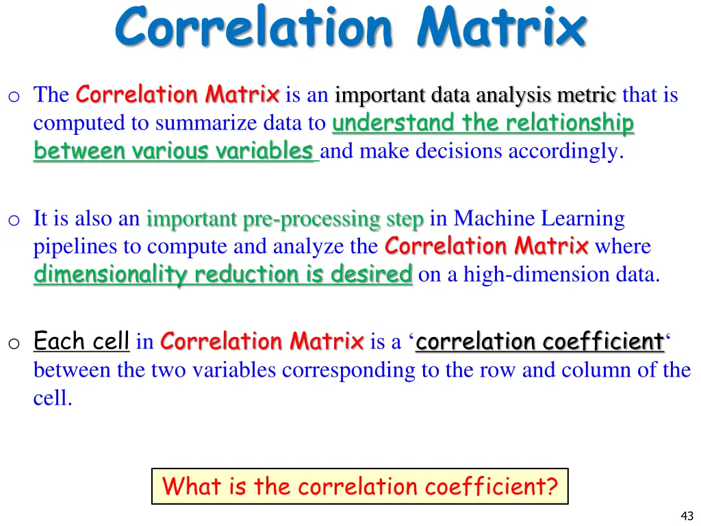 correlation matrix 1