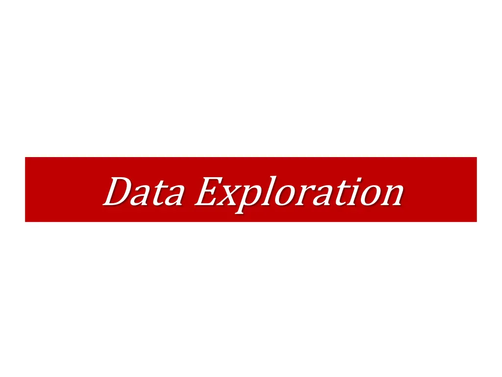 data exploration