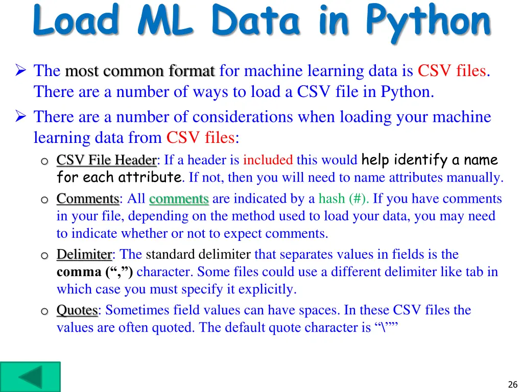 load ml data in python