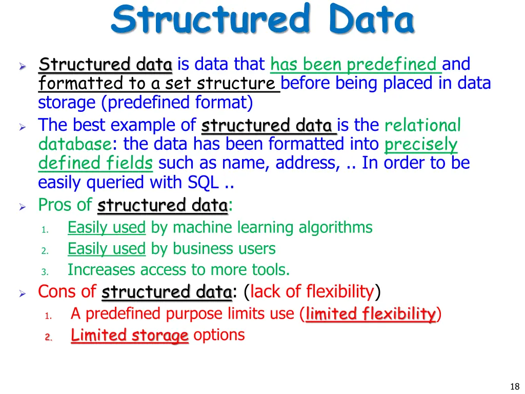 structured data